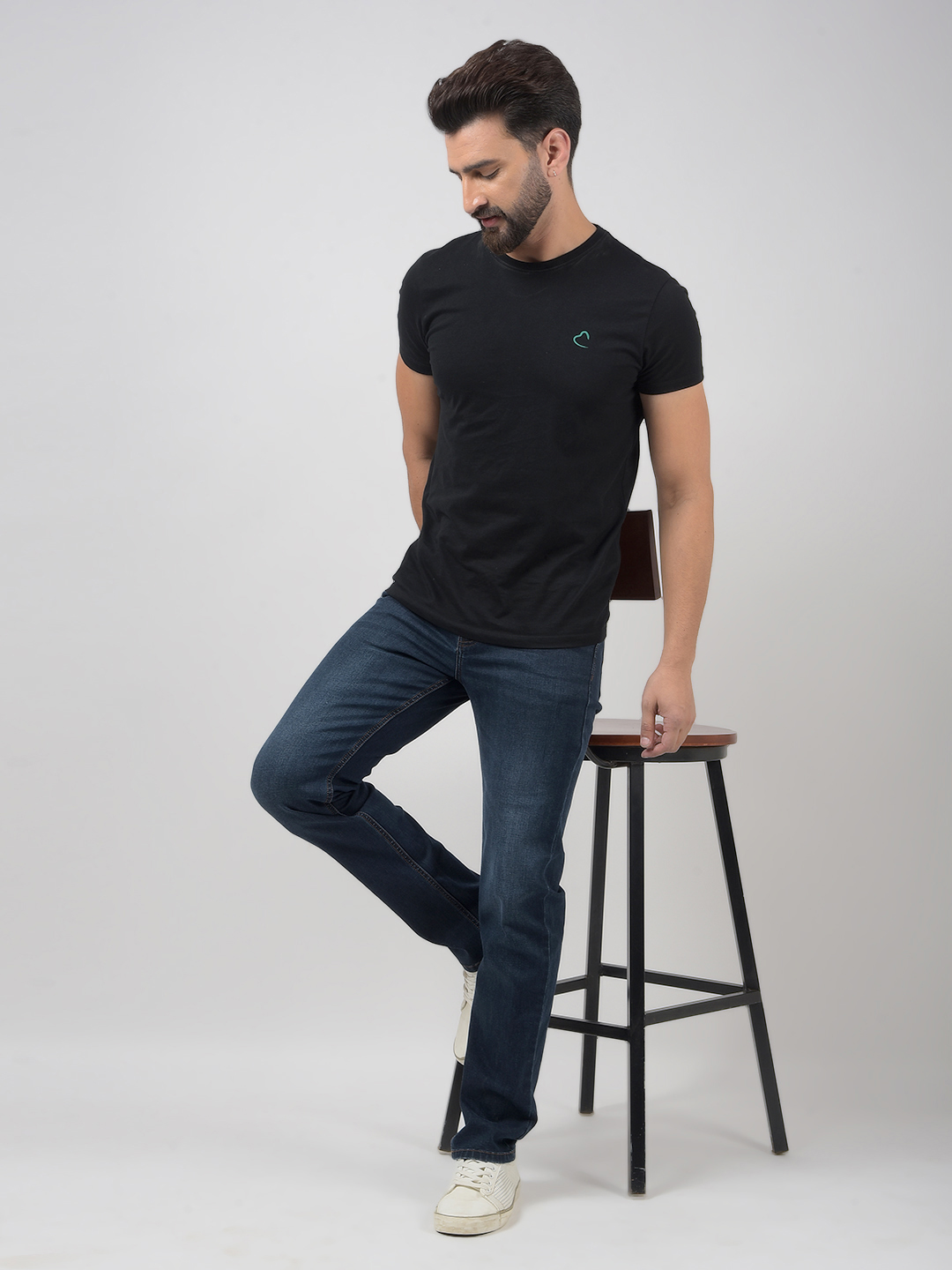 Numero Uno Men Solid Dark Blue Jeans
